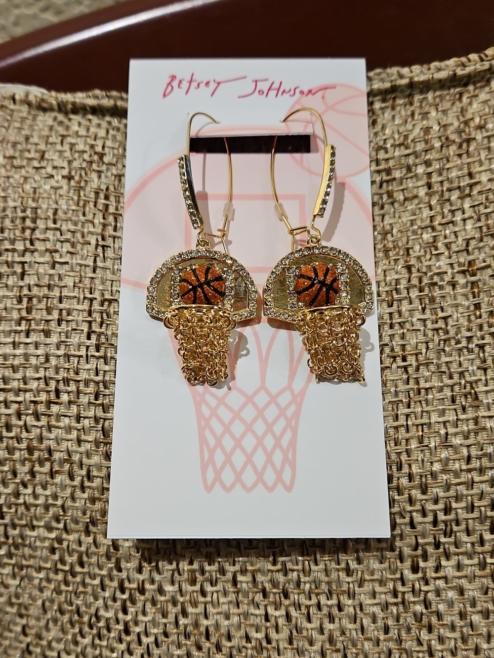Betsey Johnson Basketball Hoop Earrings